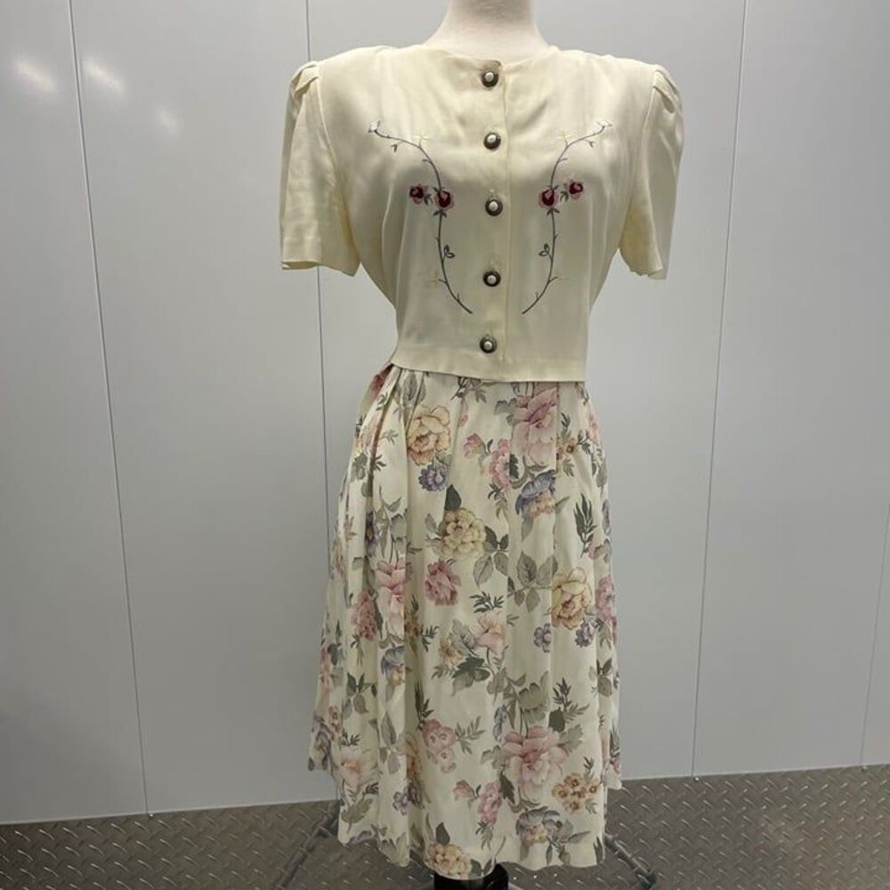 Tori Alexander Vintage Dress Size Medium Boho Floral Cottagecore Retro